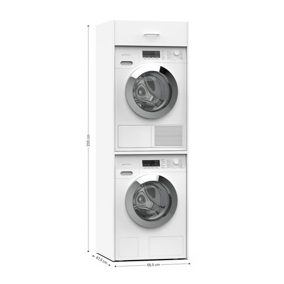 WCTO200 Droger op wasmachine kast